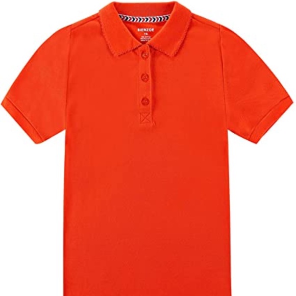 NWT Bienzoe Girl's Breathable Short Sleeve Polo - Picture 1 of 5